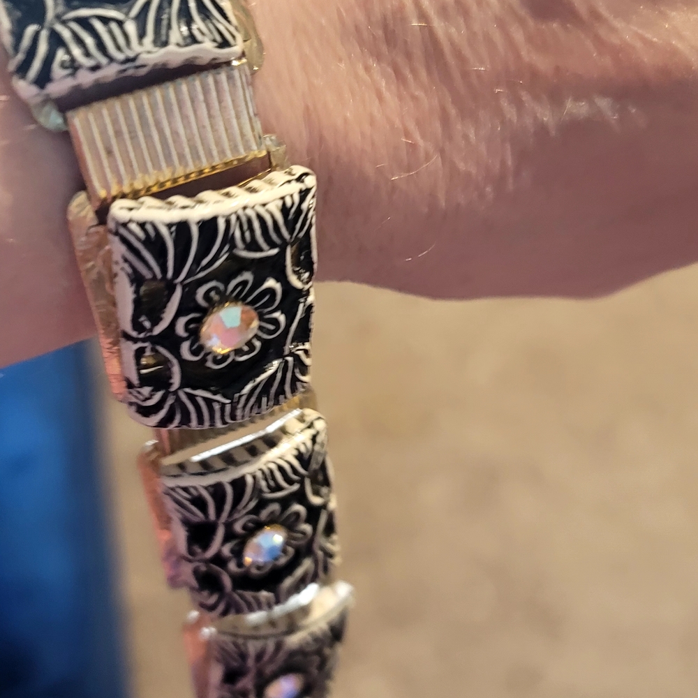 Gold and Silver Floral Patterned Wearable